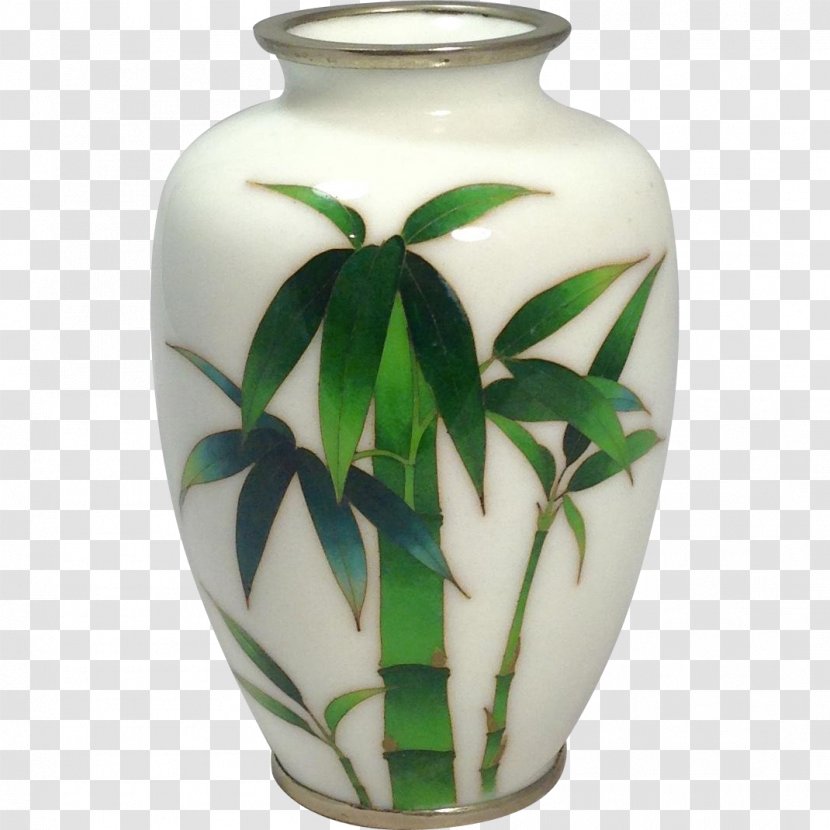 Vase Ceramic Pottery Urn - Flowerpot - Japanese Ink Painting Of Bamboo Transparent PNG