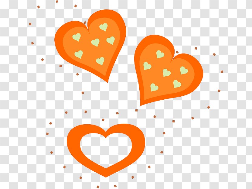Love Background Heart - Orange Text Transparent PNG