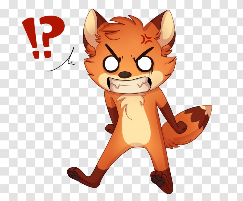 Red Fox Cat Clip Art - Orange Transparent PNG