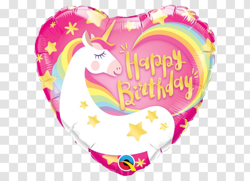 Gas Balloon Party Mylar Birthday - Supply - Unicorn Transparent PNG