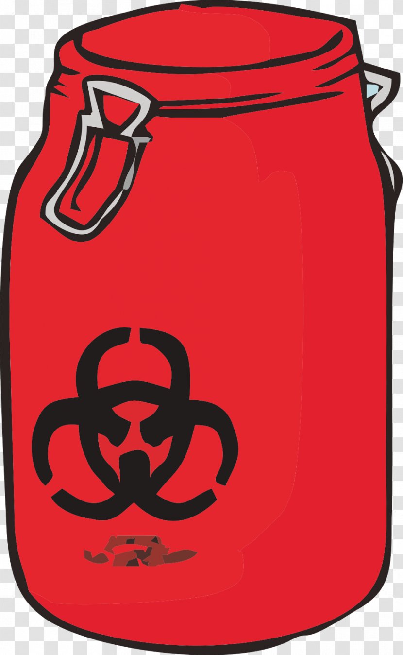 Biological Hazard Red Waste Laboratory - Container Transparent PNG