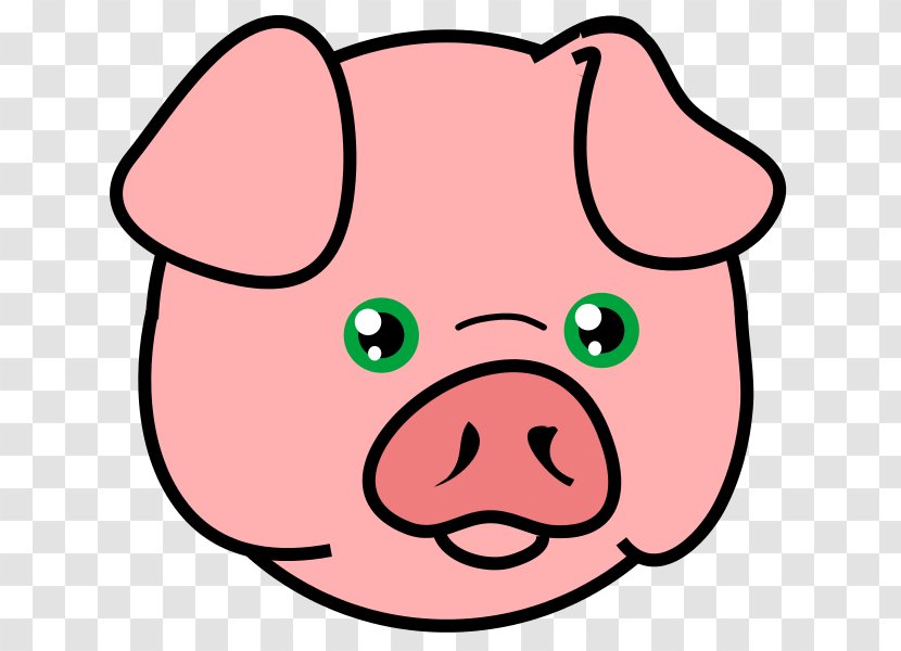 Domestic Pig Face Drawing Clip Art - Cheek - Head Cliparts Transparent PNG