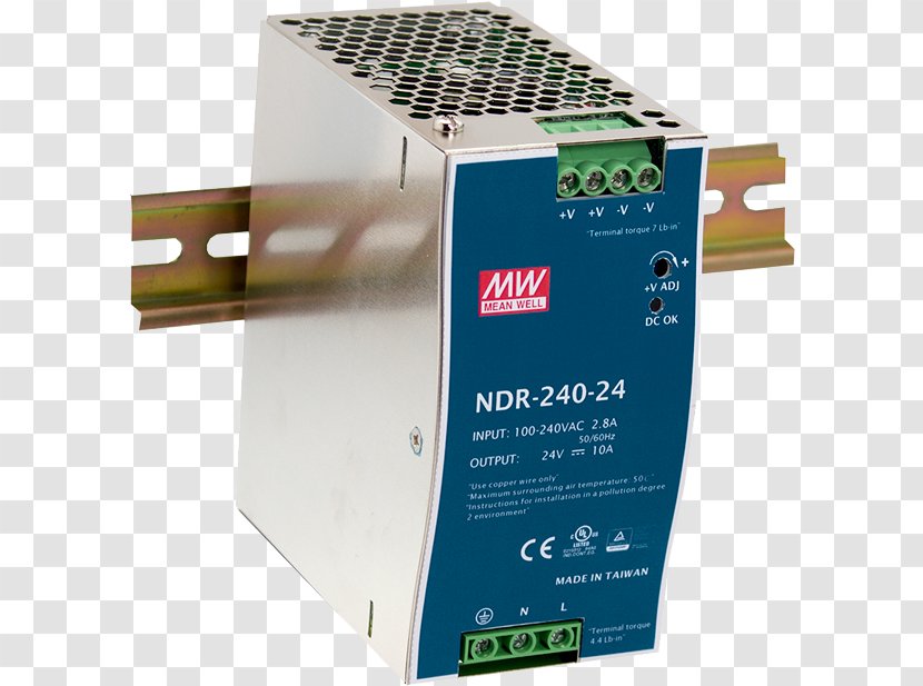 DIN Rail Power Converters MEAN WELL Enterprises Co., Ltd. Direct Current Industry - Threephase Electric - Mean Well Co Ltd Transparent PNG