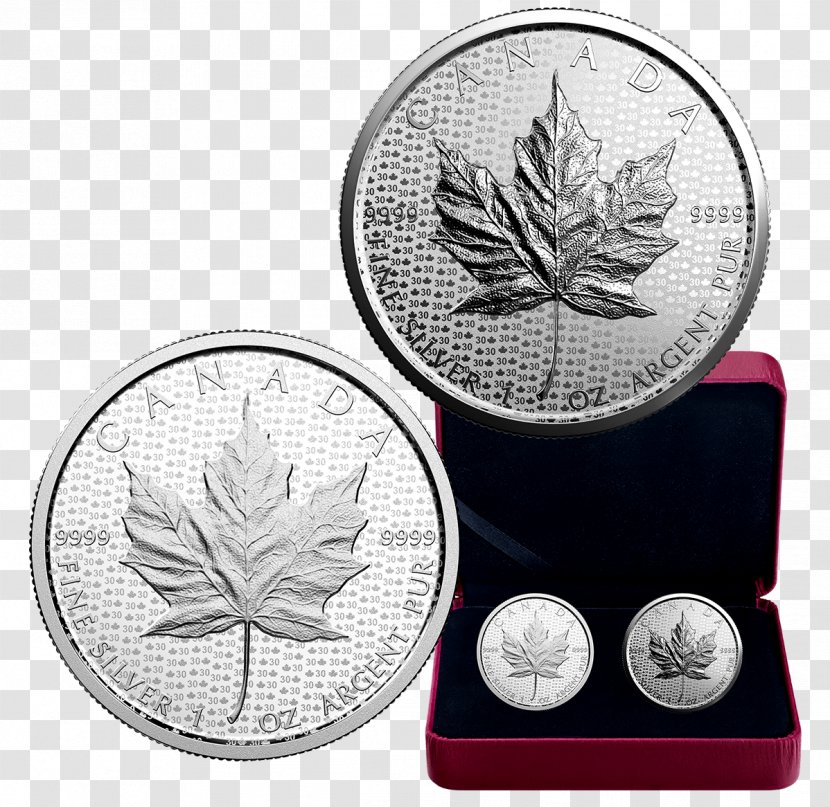Canada Canadian Silver Maple Leaf Gold Bullion Coin - Proof Coinage Transparent PNG