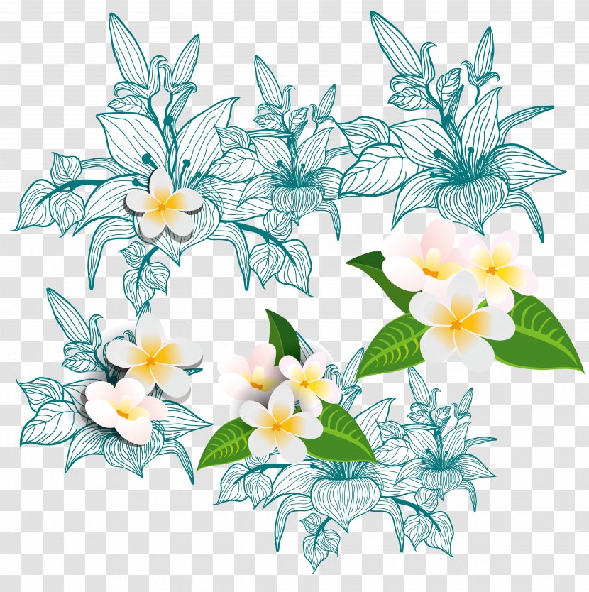 Floral Design Flower Icon - Flora - Goose Yellow Flowers And Leaves Vector Transparent PNG