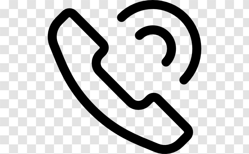 Line White Clip Art - Black And - Phone Call Transparent PNG