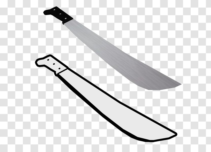 Machete Throwing Knife Hunting & Survival Knives Bowie - Blade Transparent PNG