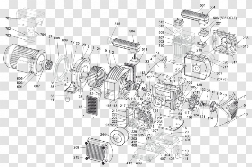 Technical Drawing Electronic Component Diagram Engineering - Black And White - Becker Transparent PNG