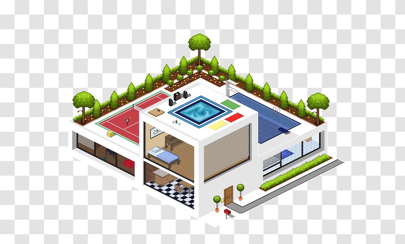 Pixel Art Isometric Projection - Dream Home Transparent PNG