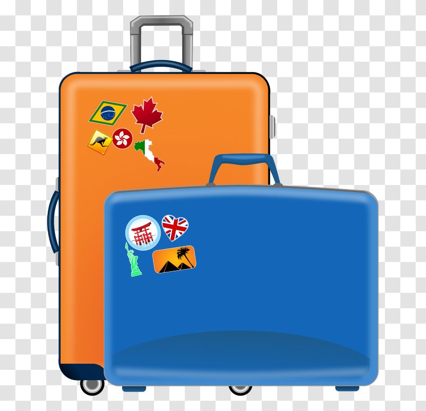Suitcase Baggage Travel Clip Art - Orange - Luggage Icon Transparent PNG