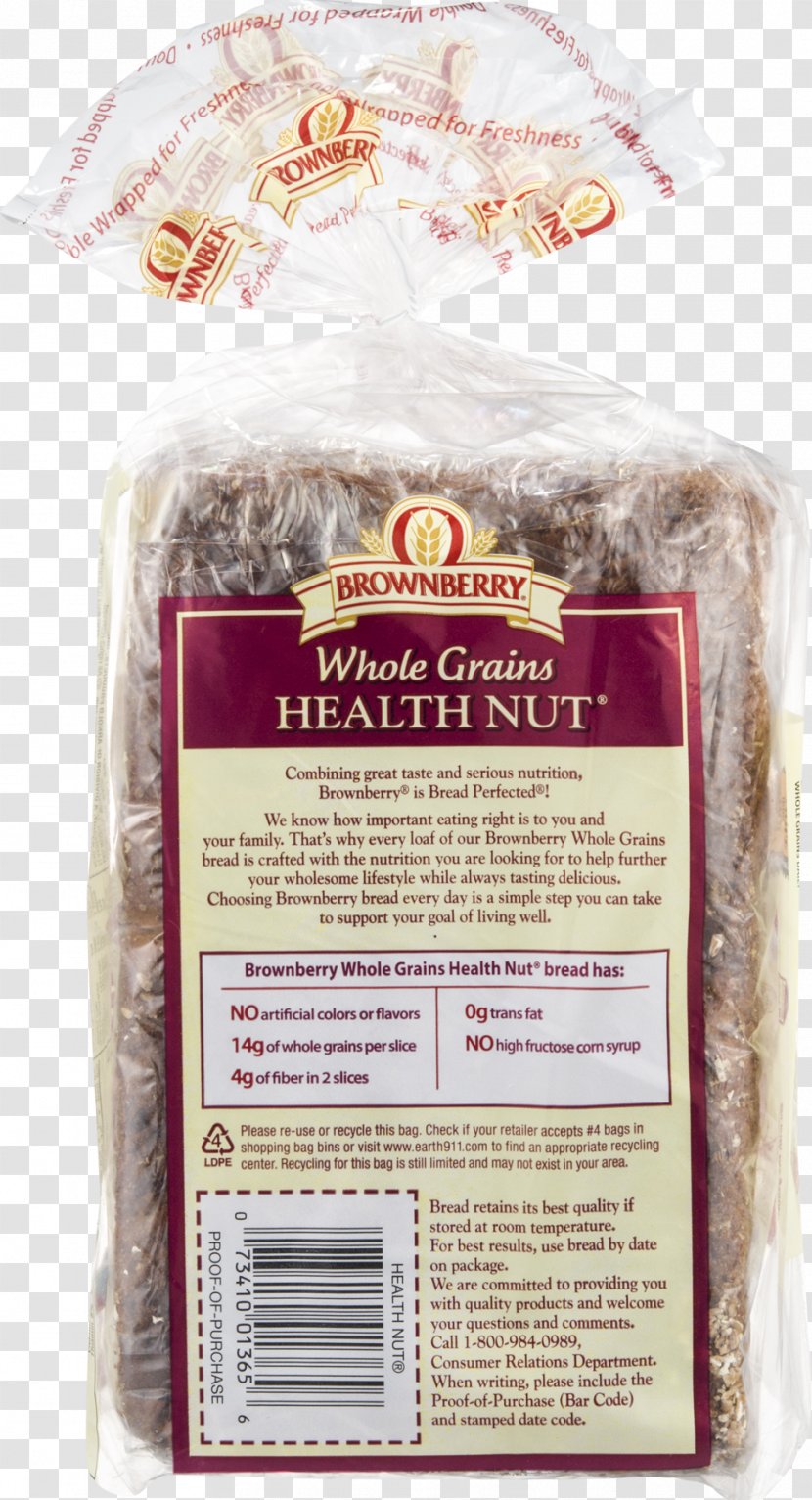 Vegetarian Cuisine Rye Bread Whole Grain Wheat - Nutrition Transparent PNG