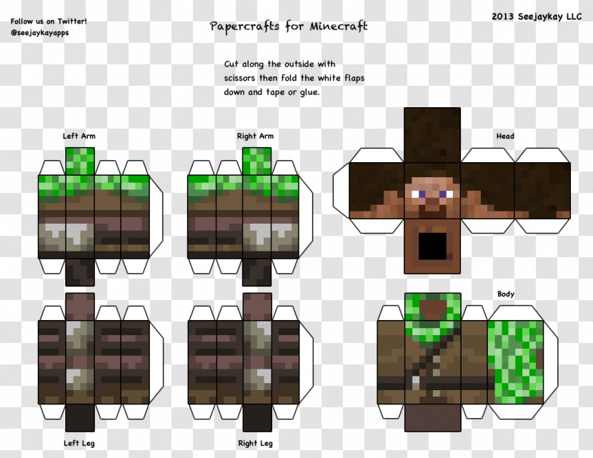 Minecraft: Story Mode Paper Model Five Nights At Freddy's - Toy - 3d Person Transparent PNG