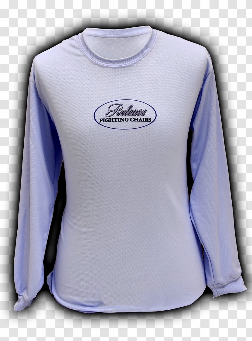 Long-sleeved T-shirt Shoulder Bluza - Electric Blue Transparent PNG