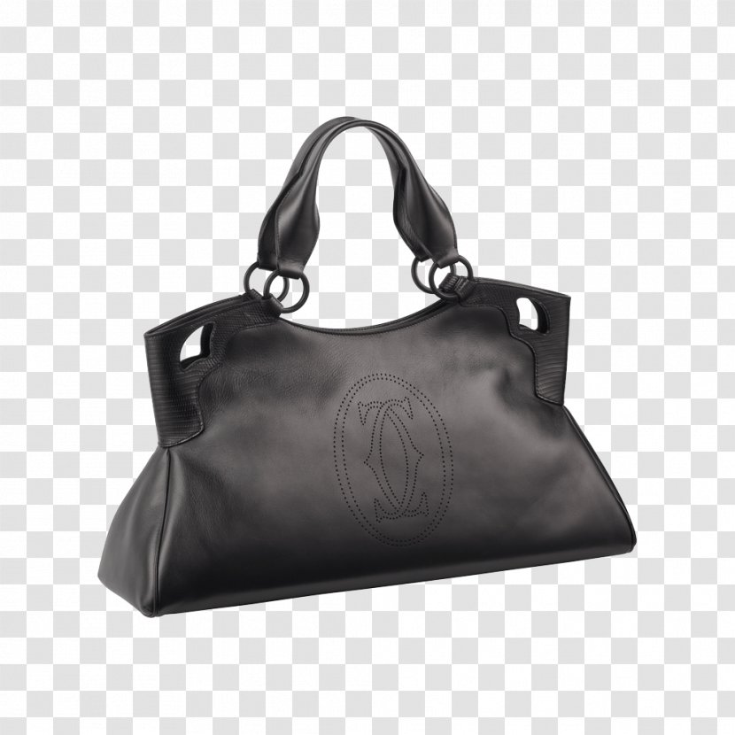 Tote Bag Leather Handbag Brand - Cartier - Black Women Image Transparent PNG