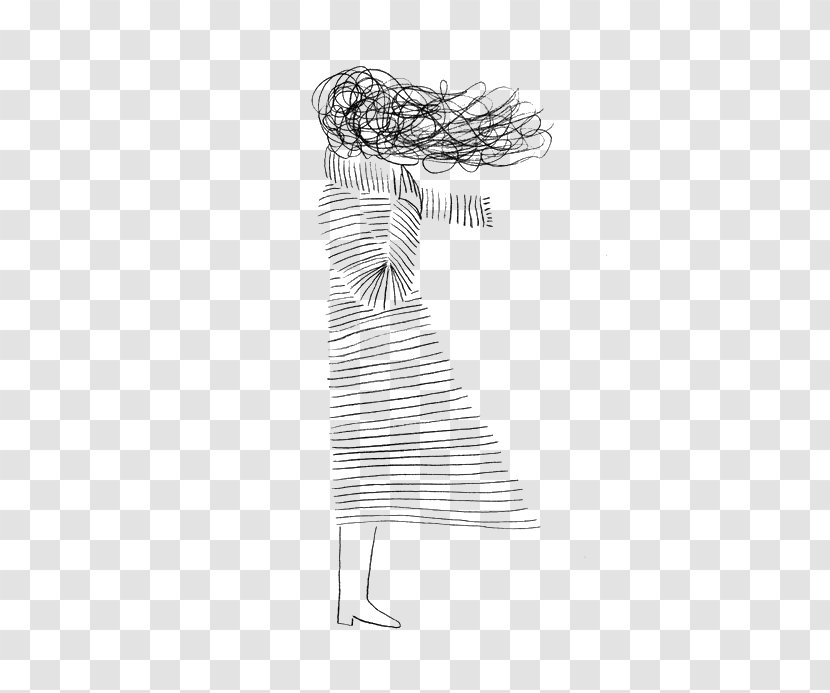 Drawing Line Art Painting - Fashion Design - Creative Woman Transparent PNG