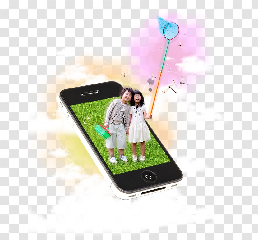 Mobile Phone Child - Flower - Children Transparent PNG