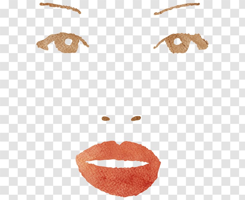 Nose Lip Font - Orange - Fashion Sale Transparent PNG