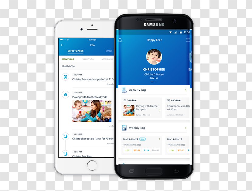 Montessori Education Mobile Phones Child Care Teacher - Portable Communications Device - Happy Feet Transparent PNG