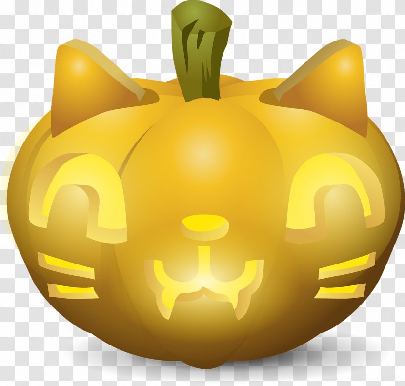 Cat Calabaza Pumpkin Cucurbita Halloween - Piggy Bank - Trick Or Treat Transparent PNG
