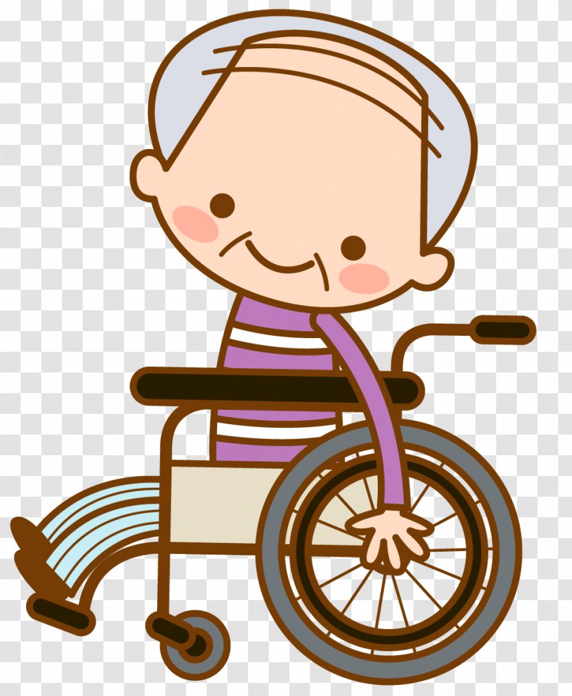Old Age Wheelchair Clip Art - Vector Elderly Transparent PNG