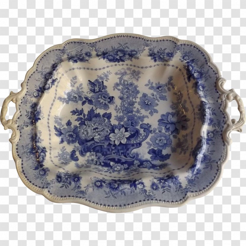 Plate Blue And White Pottery Porcelain Transparent PNG