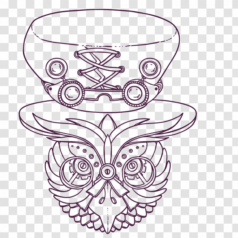 Line Art Illustration - Visual Arts - Vector Owl Transparent PNG