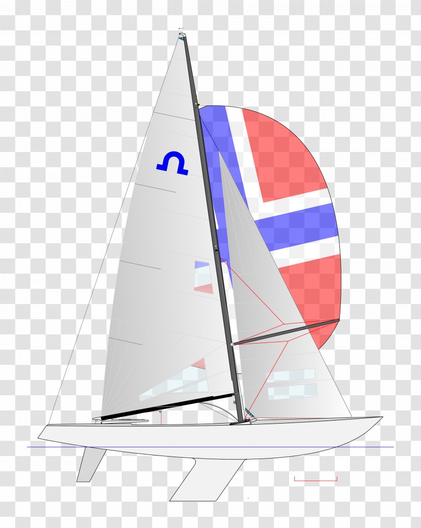 Keelboat Sailing Soling Dragon - Line Drawing Transparent PNG