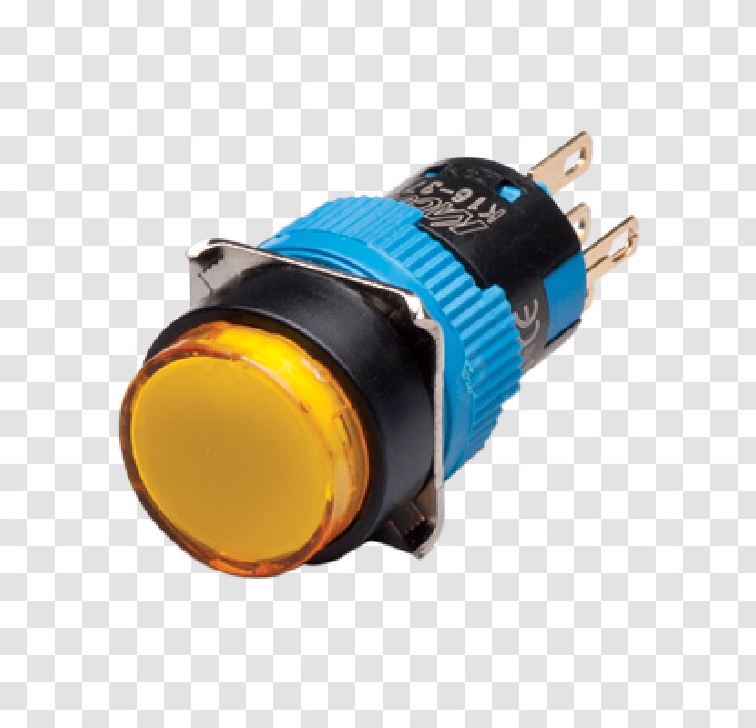 Electronic Component Electronics - Yellow - Push Button Switch Transparent PNG