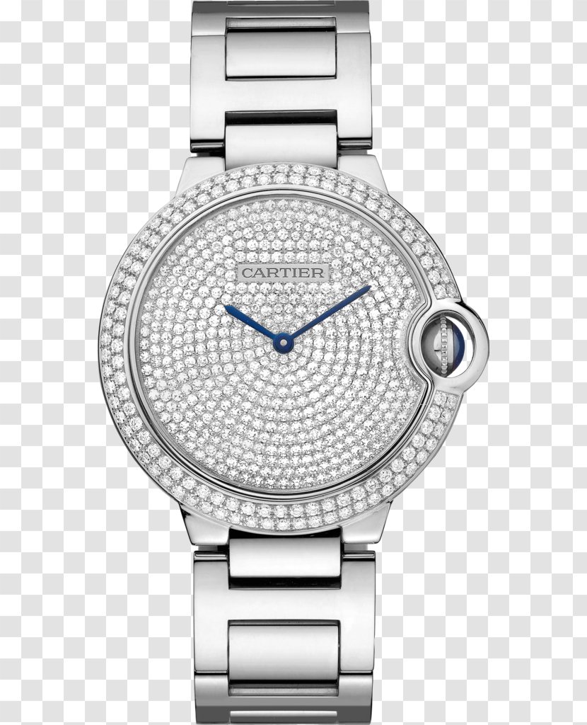 Cartier Ballon Bleu Watch Diamond Gold - Metal Transparent PNG