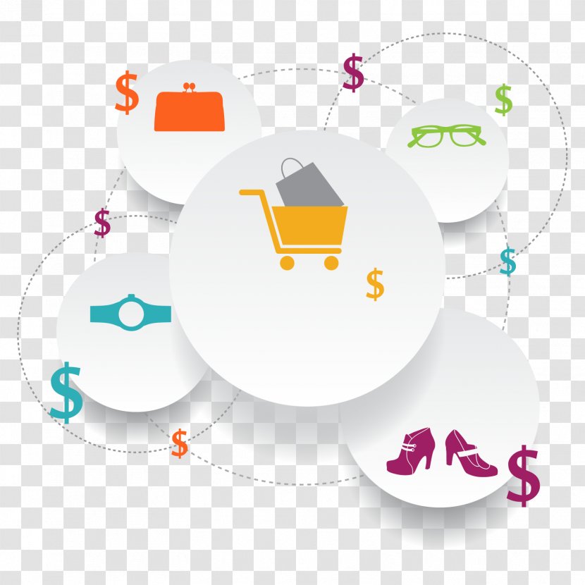 E-commerce Online Shopping Business Cart Gratis - Brand - Vector PPT Material Transparent PNG