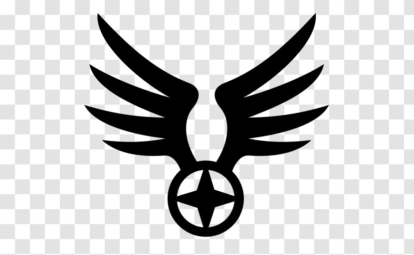 Symbol Clip Art - Monochrome Photography - Winged Eagle Insignia Transparent PNG