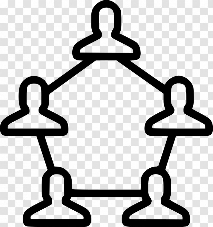 Clip Art - Black And White - Connect People Transparent PNG