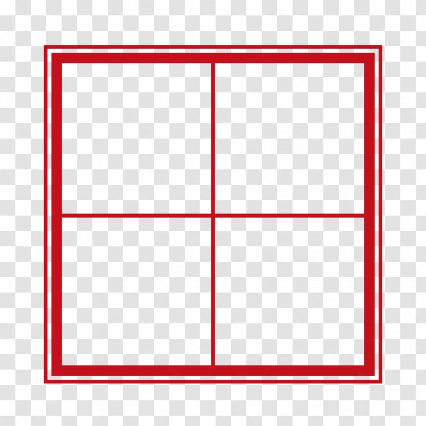 Square Area Angle Pattern - Symmetry - Red Field Box Transparent PNG