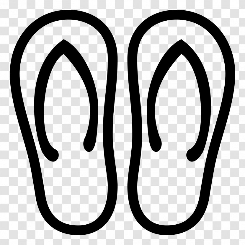 Flip-flops Sandal - Black And White Transparent PNG