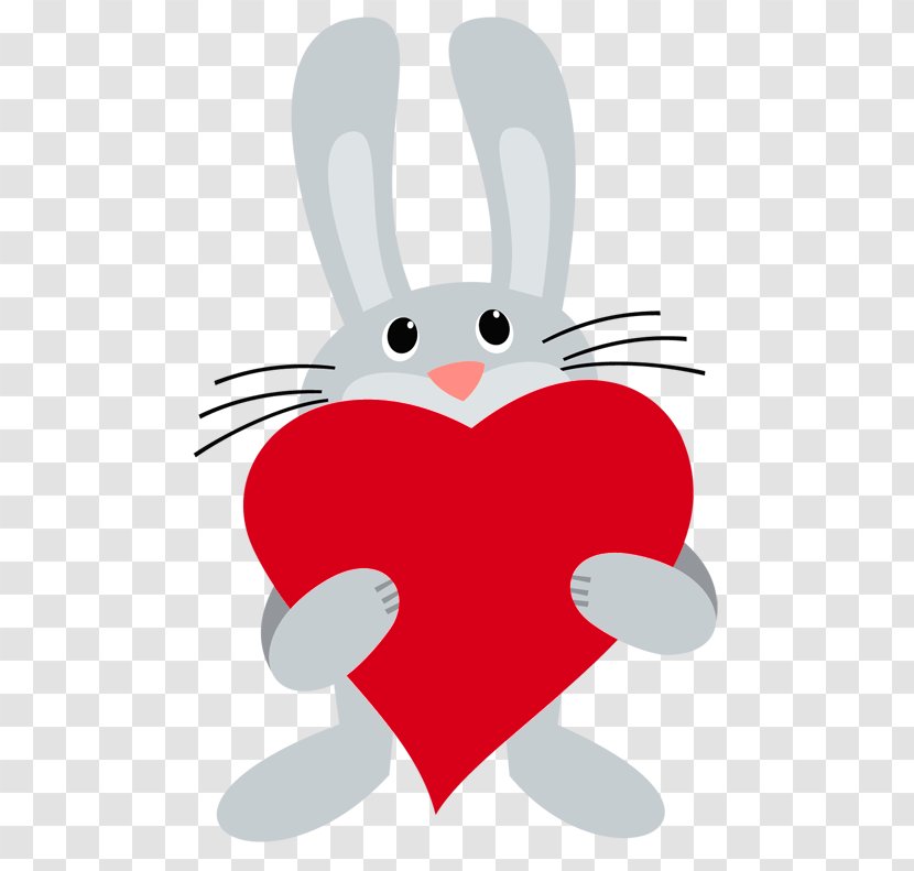 Rabbit It's Happy Bunny Clip Art - Watercolor - With Heart PNG Picture Transparent PNG