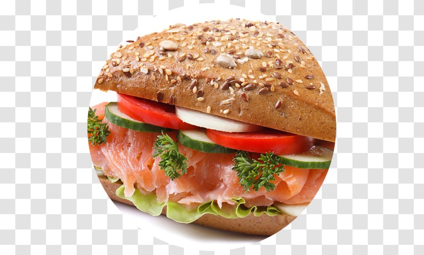 Ham And Cheese Sandwich Hamburger Submarine Fast Food Smoked Salmon - Bread Transparent PNG