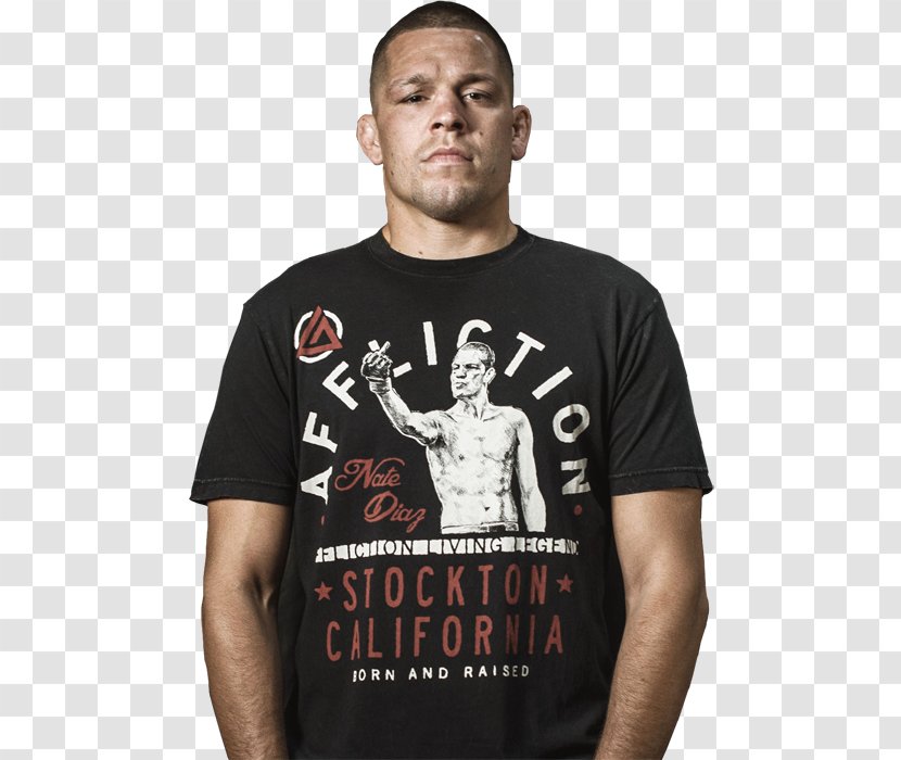 Nate Diaz T-shirt Ultimate Fighting Championship Mixed Martial Arts Affliction Entertainment - Brand Transparent PNG