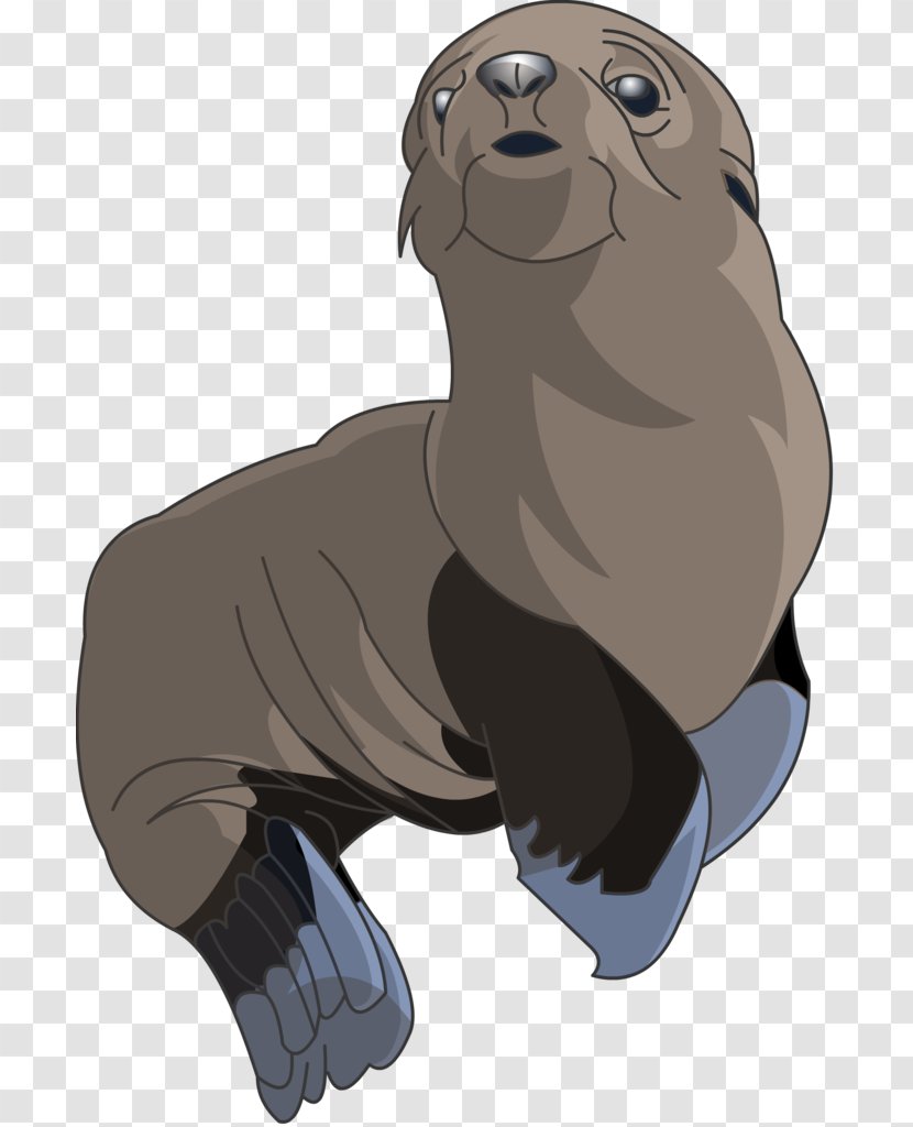 Sea Lion Walrus Dog Earless Seal Cartoon - Big Cats - Painting Transparent PNG