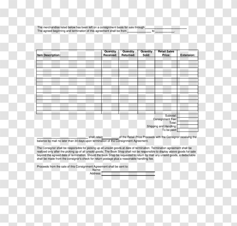 Document Consignment Agreement Stock Contract - Flower - Frame Transparent PNG