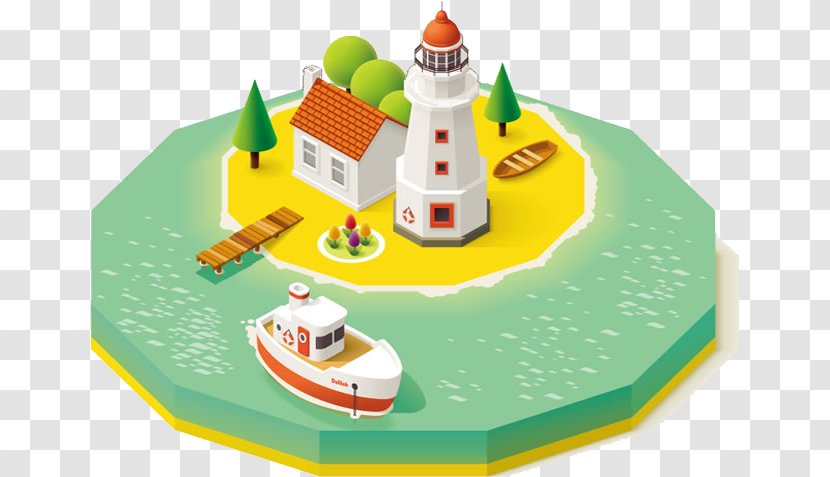 Isometric Projection Royalty-free Illustration - Independent Island Transparent PNG