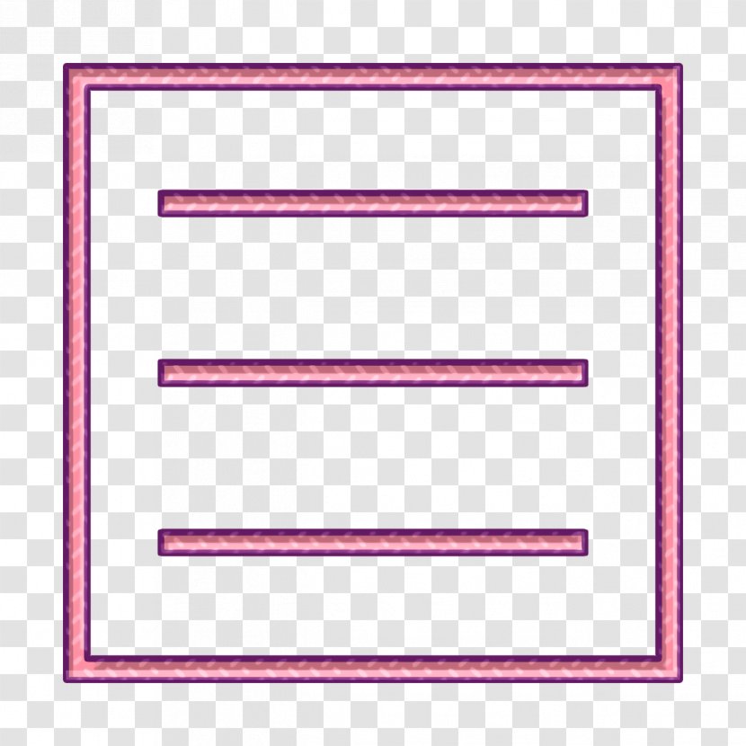 Essential Set Icon Menu - Rectangle - Pink Transparent PNG