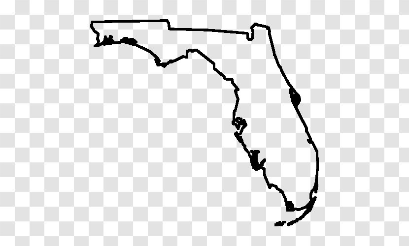 Florida State University New Jersey Blank Map Drawing - Black And White - Belt Border Transparent PNG