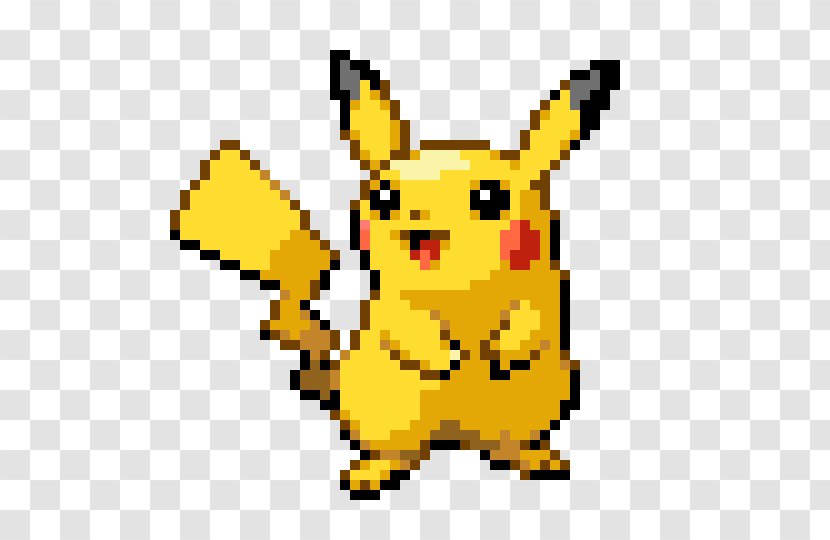 Pikachu Minecraft Ash Ketchum Pixel Art - Yellow Transparent PNG