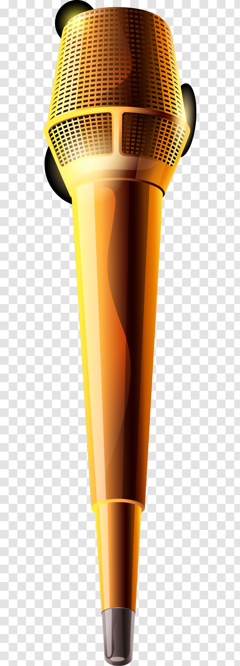 Ice Cream Cone Yellow - Microphone Transparent PNG