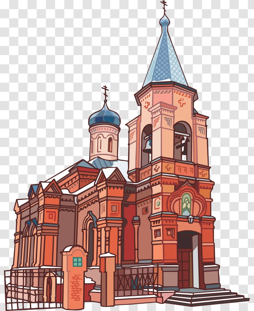 Parish Church Clip Art Image - Facade - Famous Buildings Transparent PNG