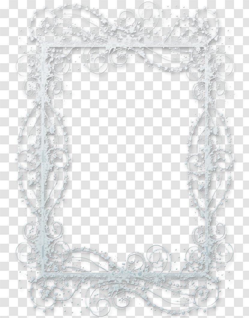 Snowflake Picture Frames Clip Art - White - Icicles Transparent PNG