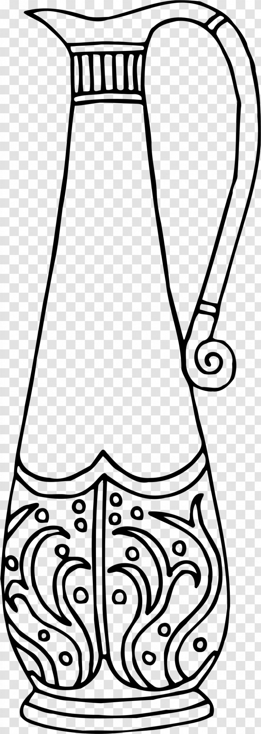 Black And White Line Art Drawing - Vase Transparent PNG