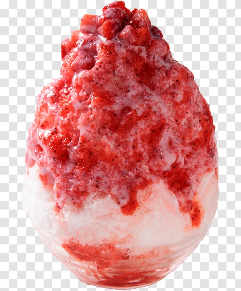 Kakigōri Ice Cream Sorbet Italian - Strawberry - Cafe Transparent PNG