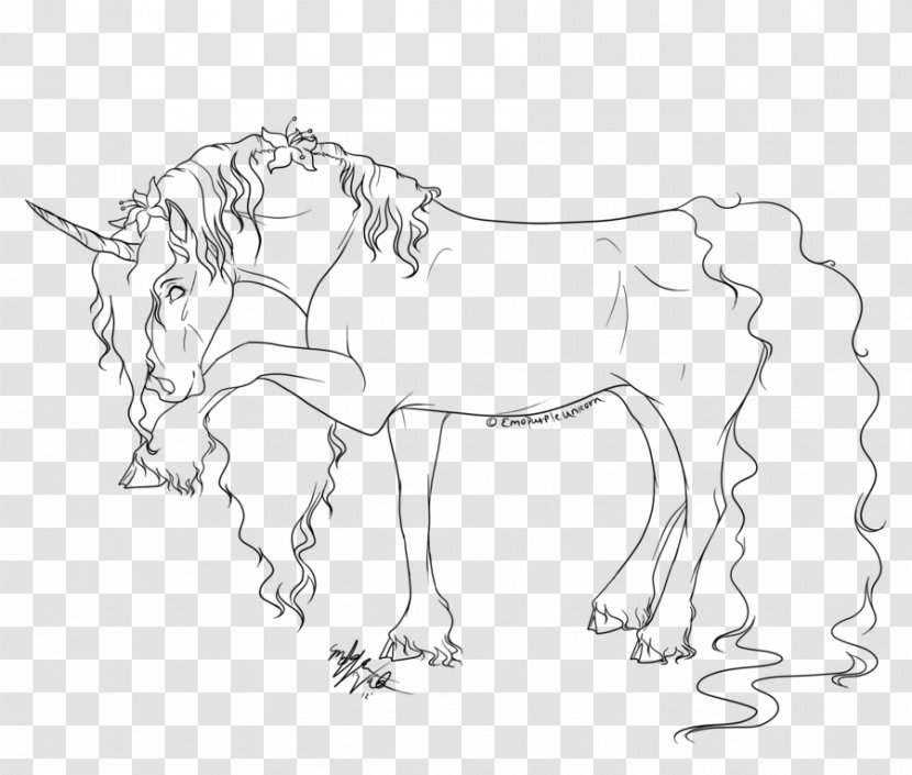 Line Art Drawing Horse Unicorn Coloring Book - Frame - Head Transparent PNG
