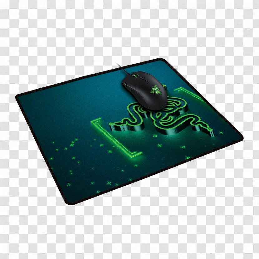 Computer Mouse Mats Gaming Pad Razer Goliathus Control Gravity Fabric Black Edition Mat RZ02 Inc. - Green Transparent PNG